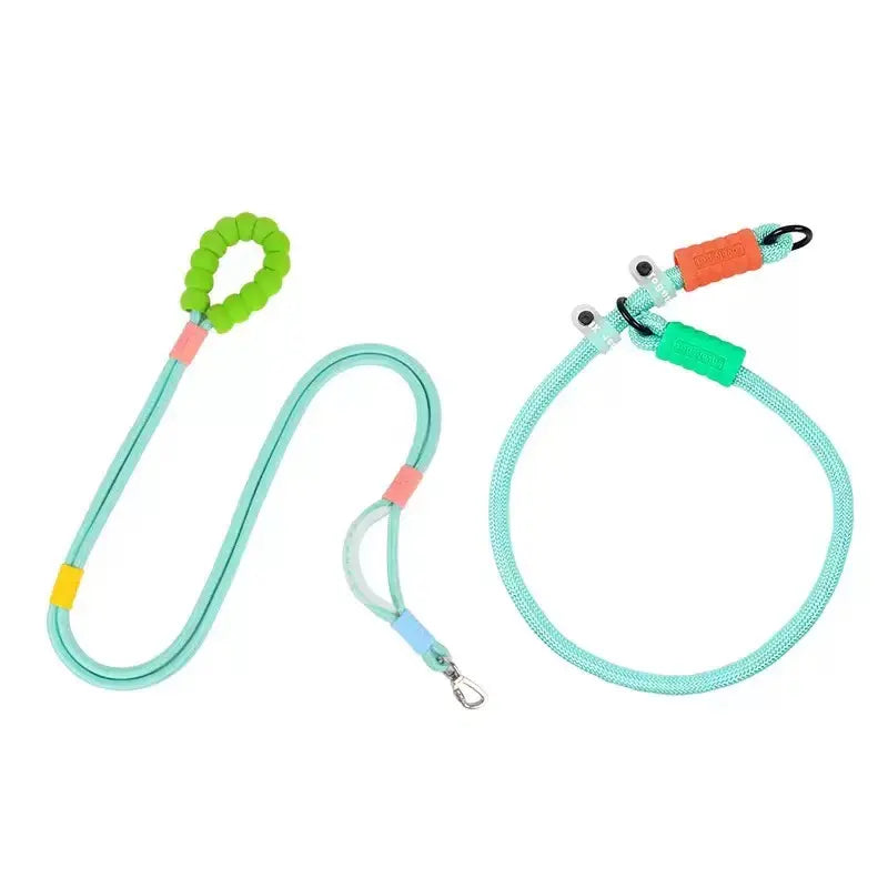 Hands Free Dog Rope Leash Adjustable Waist Crossbody Rope with Explosion Proof Handle Lockable Metal Clip for Easy Walking