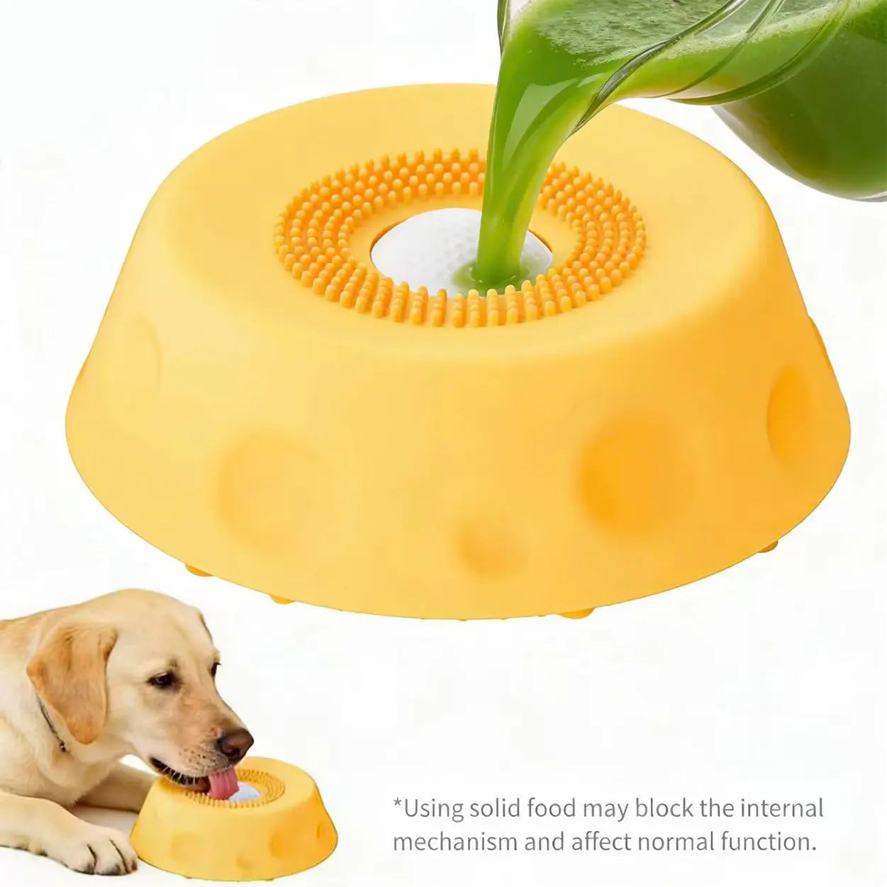 Dog Slow Feeder Bowl with Rolling Ball, No Mess Liquid Treat Lick Bowl, 2-In-1 Enrichment Feeder with Suction Cups