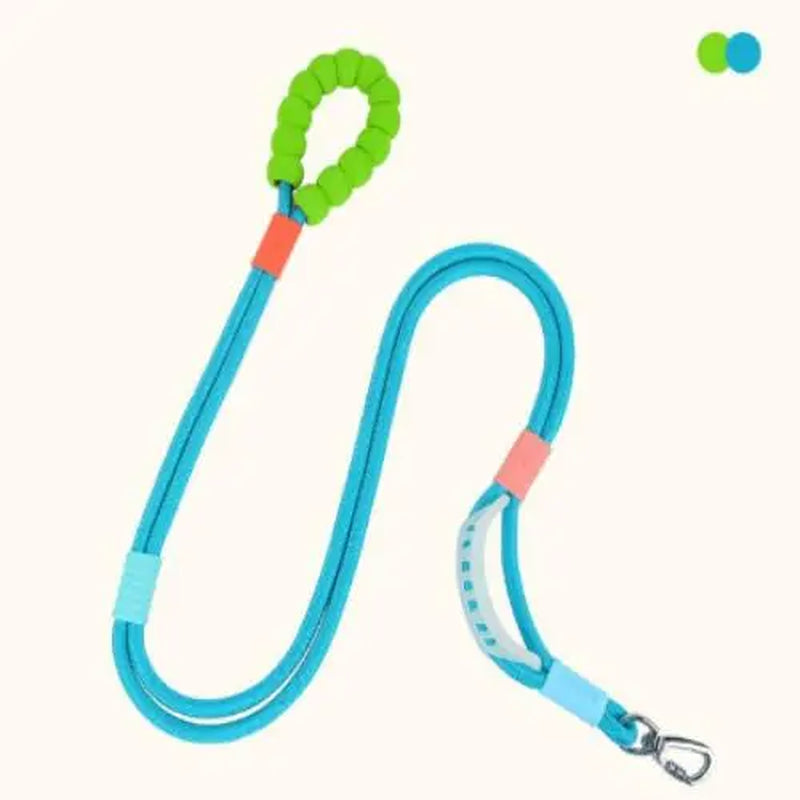 Hands Free Dog Rope Leash Adjustable Waist Crossbody Rope with Explosion Proof Handle Lockable Metal Clip for Easy Walking