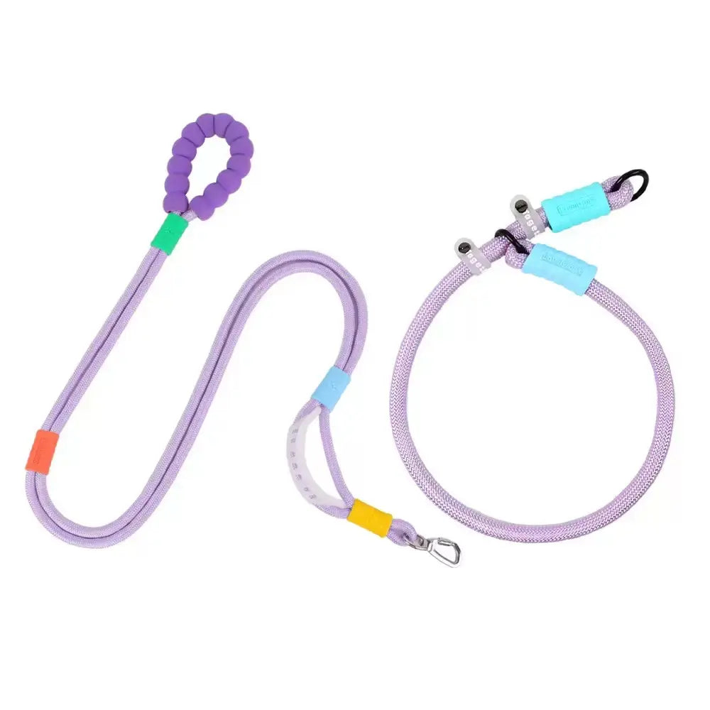 Hands Free Dog Rope Leash Adjustable Waist Crossbody Rope with Explosion Proof Handle Lockable Metal Clip for Easy Walking