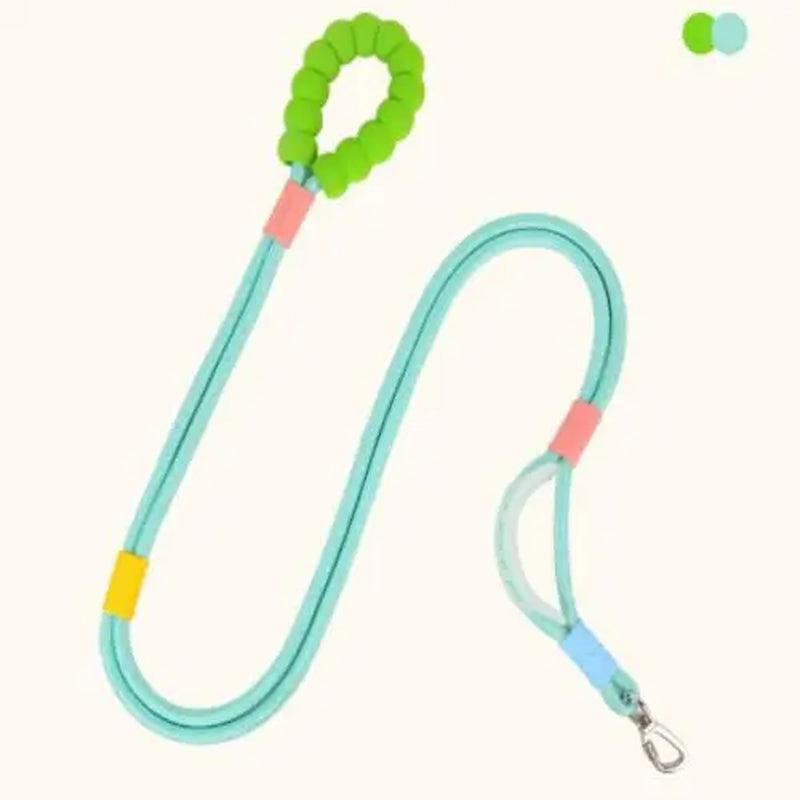 Hands Free Dog Rope Leash Adjustable Waist Crossbody Rope with Explosion Proof Handle Lockable Metal Clip for Easy Walking