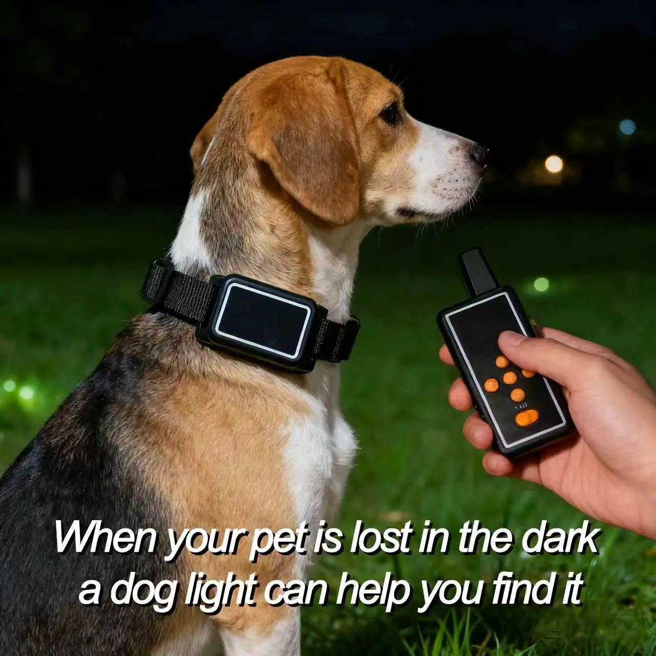 Dog Training Collar Three Modes Ipx7 Waterproof Night Light Flashlight 1000M Range Correct Bad Habits, Dog Obedience Trainer