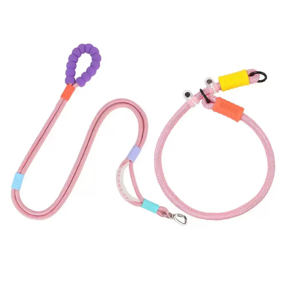 Hands Free Dog Rope Leash Adjustable Waist Crossbody Rope with Explosion Proof Handle Lockable Metal Clip for Easy Walking