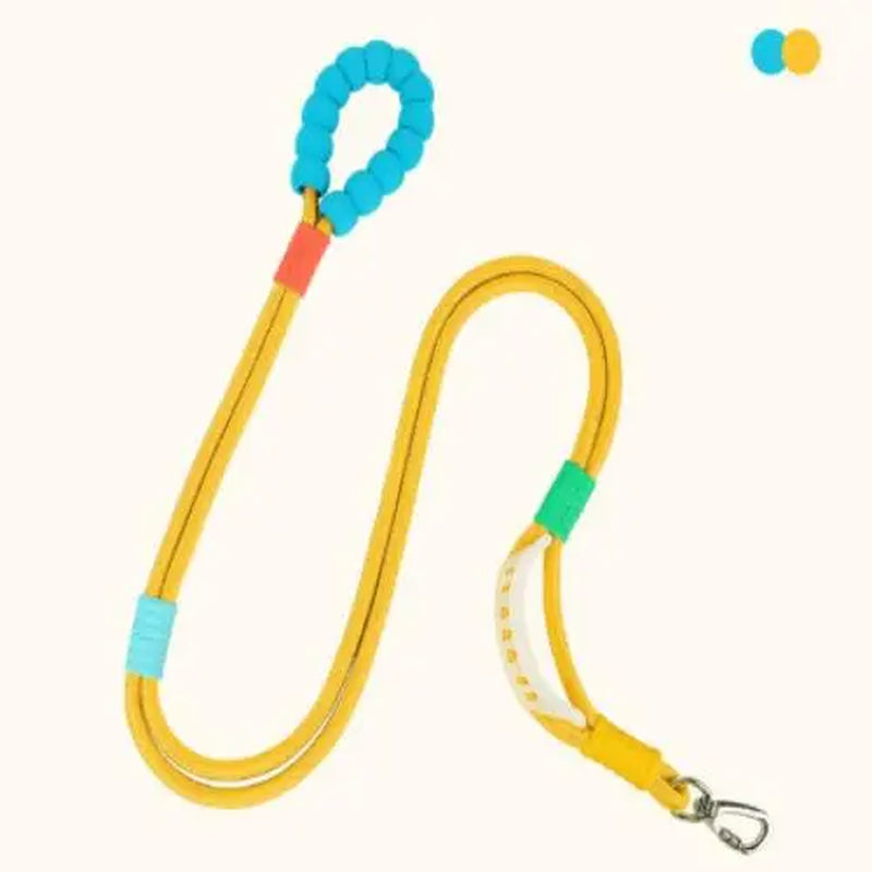 Hands Free Dog Rope Leash Adjustable Waist Crossbody Rope with Explosion Proof Handle Lockable Metal Clip for Easy Walking