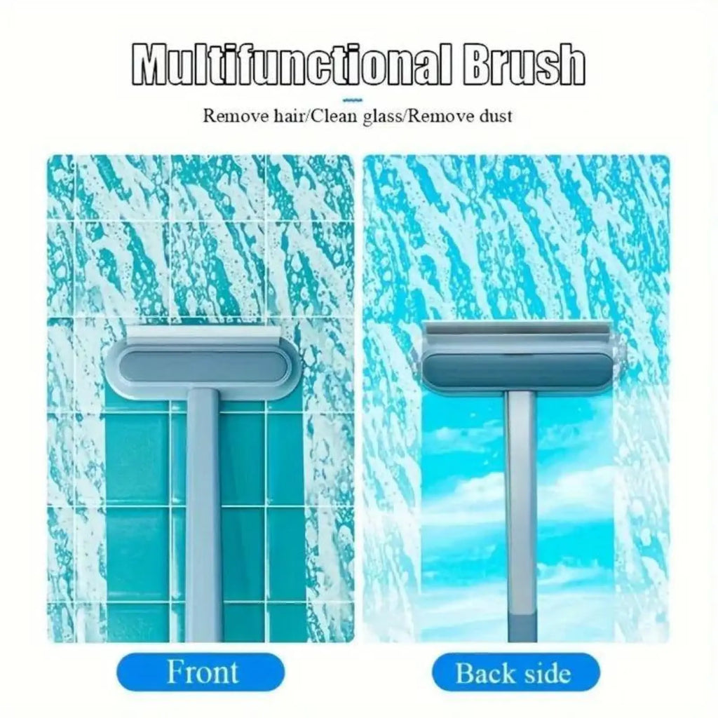 Pet Hair Remover Brush with Extra-Long Handle – Reusable, Washable Lint Cleaner for Cat Dog Hair on Furniture, Carpets, and Bedding.