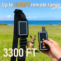 Dog Training Collar Three Modes Ipx7 Waterproof Night Light Flashlight 1000M Range Correct Bad Habits, Dog Obedience Trainer