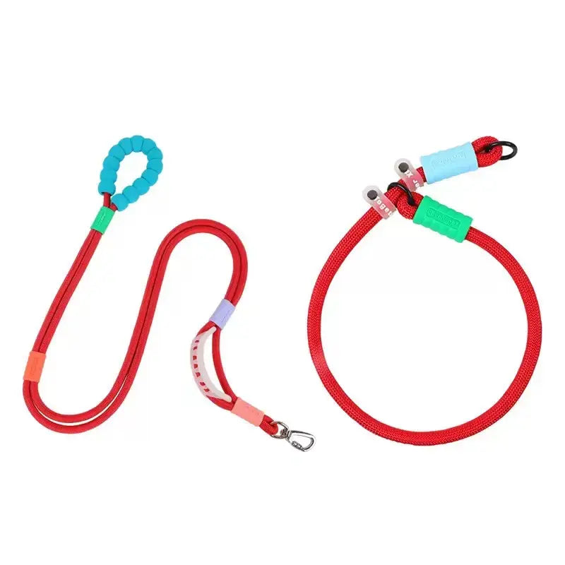 Hands Free Dog Rope Leash Adjustable Waist Crossbody Rope with Explosion Proof Handle Lockable Metal Clip for Easy Walking