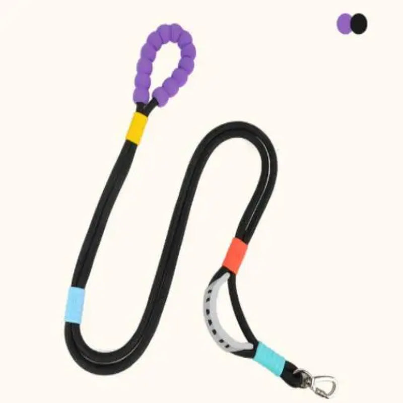 Hands Free Dog Rope Leash Adjustable Waist Crossbody Rope with Explosion Proof Handle Lockable Metal Clip for Easy Walking